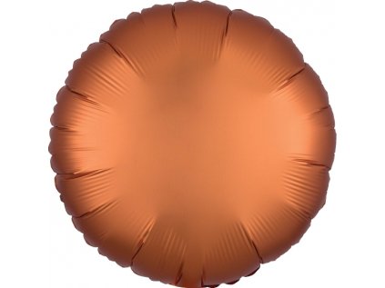 Balonek fóliový kruh oranžový saténový, 43 cm