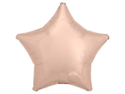 Balonek fóliový hvězda růžově zlatá, 45 cm