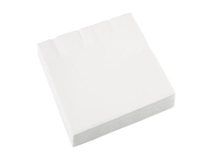Papírové ubrousky bílé 33 cm, 20 ks