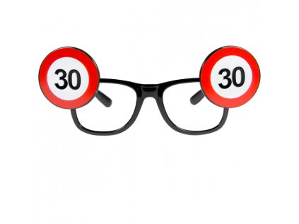 Párty brýle číslo 30 dopravní značky