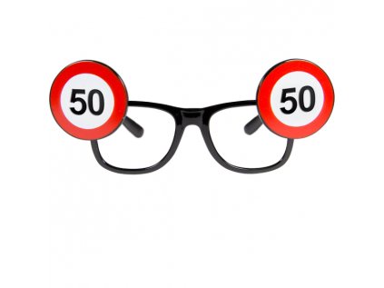Párty brýle číslo 50 dopravní značky