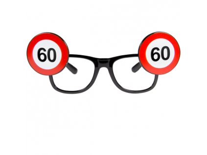 Párty brýle číslo 60 dopravní značky