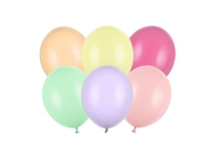 Balonky latex mix barev 23 cm pastelové světlé, 50 ks
