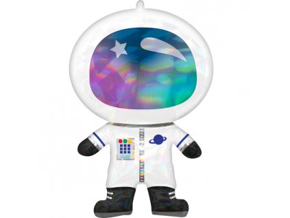 Balonek fóliový Astronaut iridescentní, 76 cm