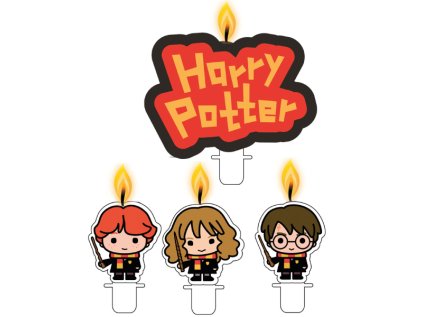 Dortové svíčky Harry Potter, 4 ks