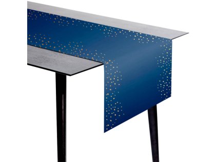 Papírový běhoun na stůl Elegant modrý, 40 x 240 cm