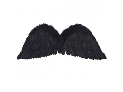 Andělská křídla černá, 75 x 30 cm