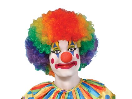Paruka klaun barevná