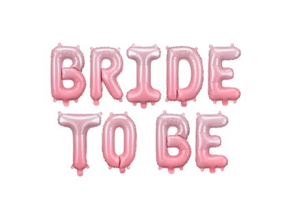 Fóliový nápis BRIDE TO BE růžový saténový, 350 x 45 cm