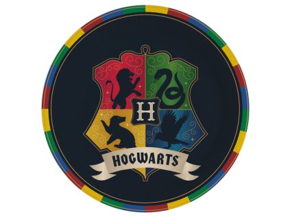 Papírové talířky Harry Potter Bradavice 23 cm, 8 ks