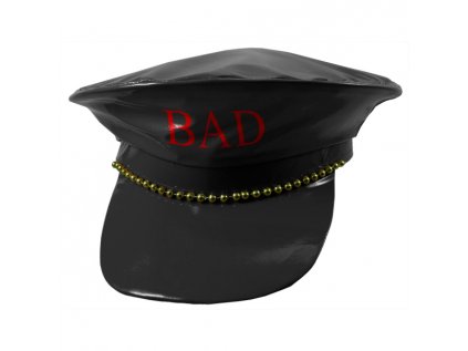 Čepice policejní černá s nápisem BAD