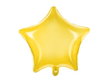 Balonek fóliový hvězda žlutá neonová, 48 cm