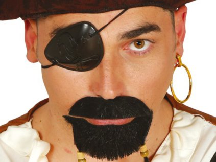 Pirátská páska přes oko s náušnicí
