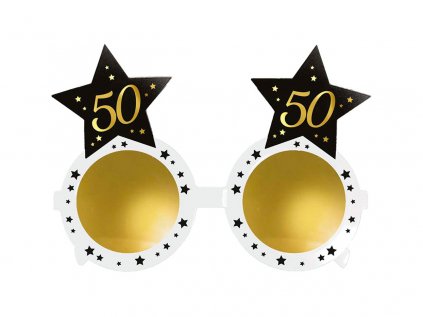 Párty brýle číslo 50 hvězdy