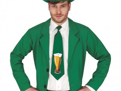 Kravata zelená s pivem