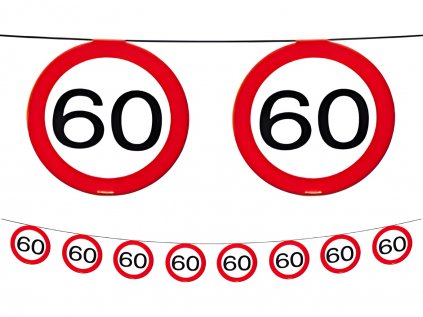 Girlanda číslo 60 dopravní značky, 12 m