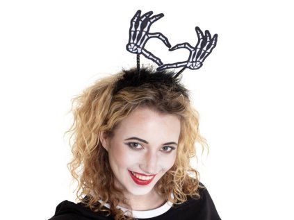 Karnevalová čelenka Kostlivec - srdce z rukou
