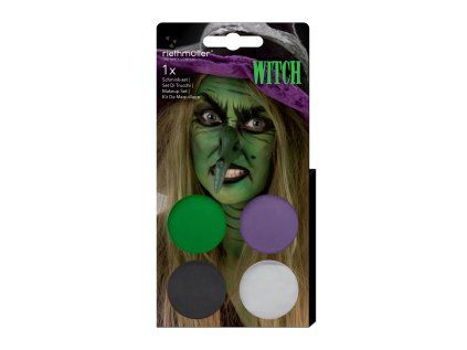 Make-up barvy na obličej - sada Witch (čarodějnice), 14 g