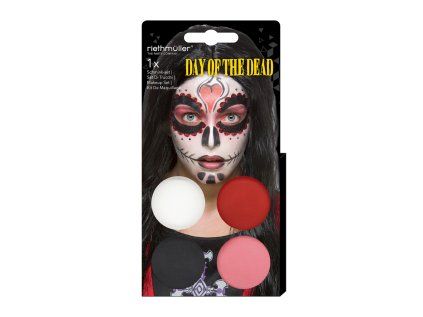 Make-up barvy na obličej - sada Mexická lebka, 14 g