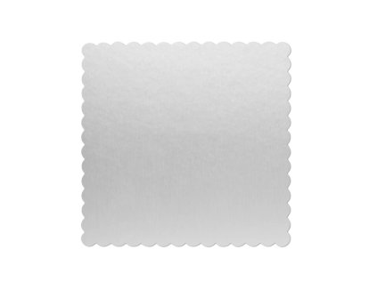 Dortová podložka čtvercová stříbrná, 20 cm