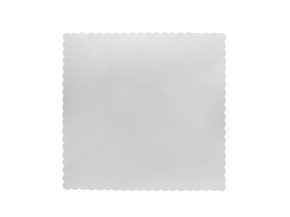 Dortová podložka čtvercová stříbrná, 30 cm