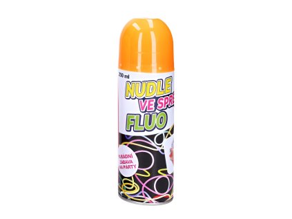 Párty nudle ve spreji oranžové FLUO