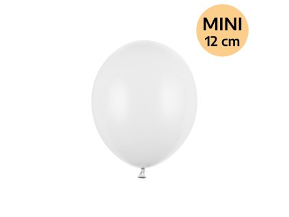 Balonek latex bílý pastelový DEKORAČNÍ 12 cm, 1 ks