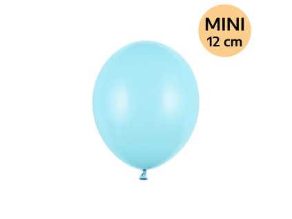 Balonek latex modrý bledý pastelový DEKORAČNÍ 12 cm, 1 ks