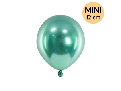 Balonek latex zelený chromový DEKORAČNÍ 12 cm, 1 ks