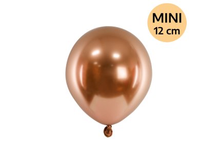 Balonek latex měděný chromový DEKORAČNÍ 12 cm, 1 ks