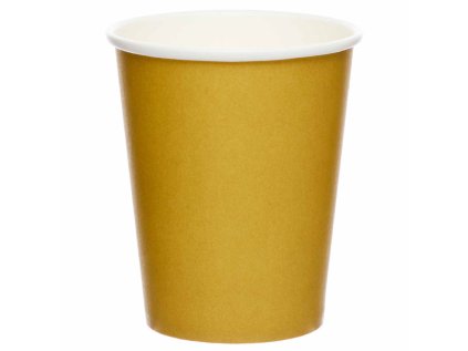 Papírové kelímky zlaté 237 ml, 8 ks