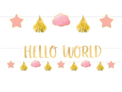 Banner Oh Baby růžový, 2 ks