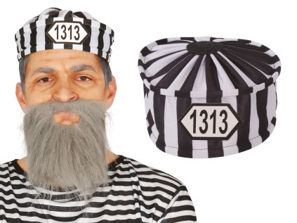 Čepice vězeňská pruhovaná