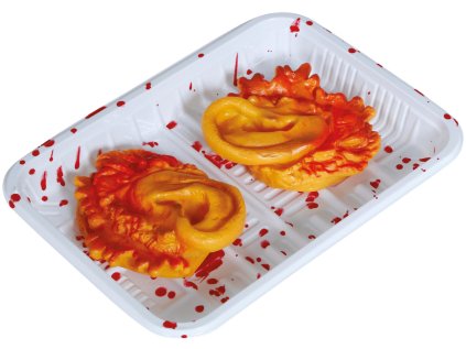 Halloweenská dekorace tácek s ušima