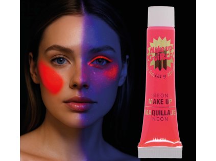 Make-up barva na obličej neonová červená, 10 ml