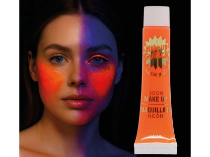 Make-up barva na obličej neonová oranžová, 10 ml