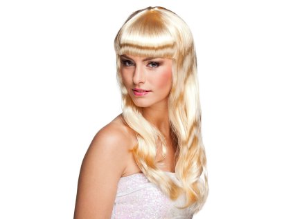 Paruka blond dlouhá s ofinou