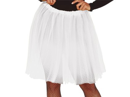 Tylová sukýnka bílá, obvod 70 cm