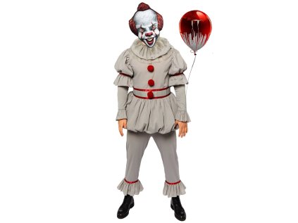 Kostým IT klaun Pennywise šedý, vel. L