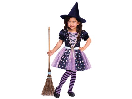 Dětský kostým Čarodějnice s hvězdami, vel. 98-104