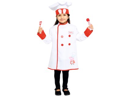 Dětský kostým Prasátko Peppa šéfkuchařka, vel. 98-104