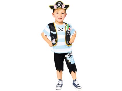 Dětský kostým Prasátko Peppa - George (Tom) pirát, vel. 98-104