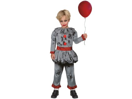 Dětský kostým IT klaun Pennywise šedý, vel. 128-140