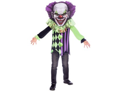 Dětský kostým Klaun děsivý s velkou hlavou, vel. 128-140