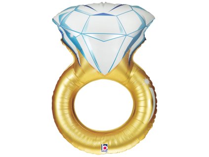 Balonek fóliový Prsten zlatý, 84 cm