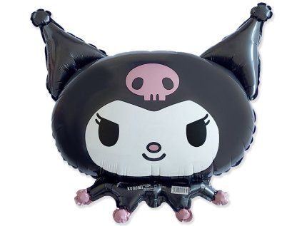 Balonek fóliový Hello Kitty - Kuromi černý, 77 cm