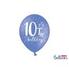 Balonek latex číslo 10 pastelový mix barev 30 cm, 1 ks