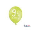 Balonek latex číslo 9 pastelový mix barev 30 cm, 1 ks