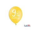 Balonek latex číslo 9 pastelový mix barev 30 cm, 1 ks