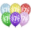 Balonek latex číslo 7 metalický mix barev 30 cm, 1 ks
